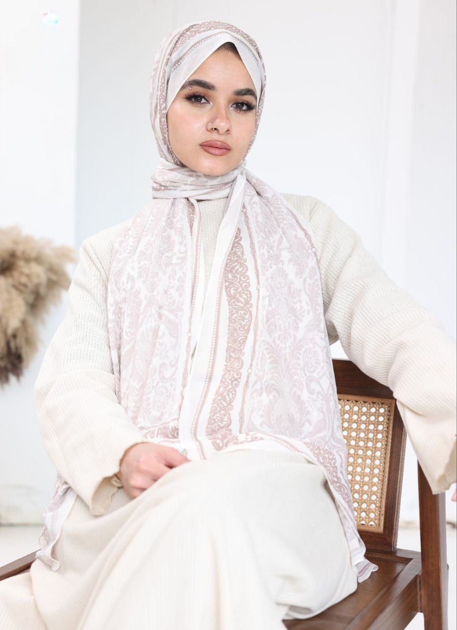 Classic Charm Scarf – Pearl Blush
