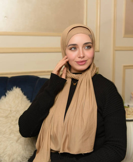 Lycra + Bandana Scarf Set – Sand Beige