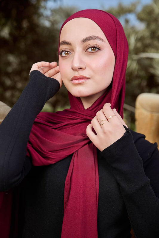 Lycra + Bandana Scarf Set – Ruby Red