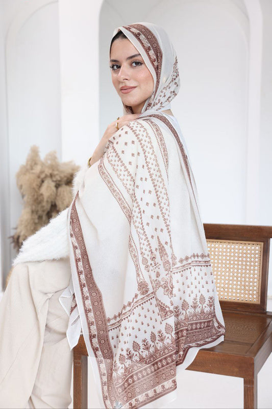 Chiffon Classic Charm Scarf – Cocoa Brown